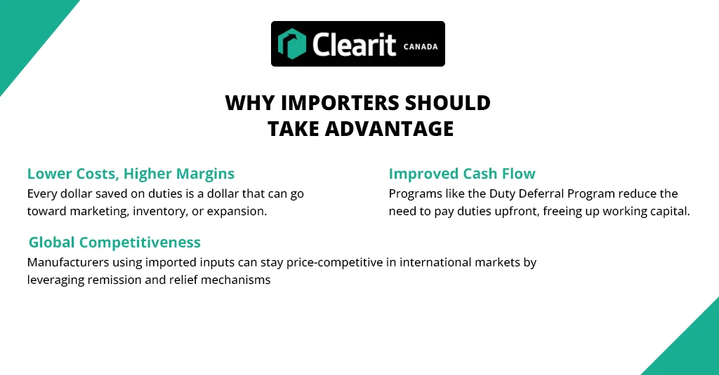 Why Importers Should Take Advantage